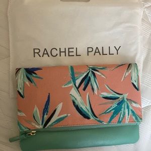 Rachel Pally Zippered Blue and Pink Floral Foldable Handbag